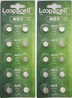 LOOPACELL / AG3 / LR41 / 392 / 192 / 384 / 1.5V Alkaline Watch Battery x 20
