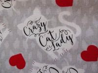 'NUGGLEBUDDY NEW! Microwavable Moist Heat & Aromatherapy Organic Rice Pack For Cat Lovers! Darling" Crazy Cat Lady" Fabric UNSCENTED!