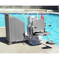 Aqua Creek Patriot Portable Pool Lift, Anchor Not Included, 375 lbs. Capacity (with Concrete Weights, Gray)