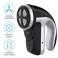 Clothes Lint Remover - Rechargeable Fabric Shaver with Adjustable Shave Height, Portable Electric Sweater Shaver, Quick & Safe Lint Shaver for Pill Fuzz Fluff Bobbles on All Clothes Curtains Carpets