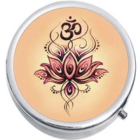 Louts Flower Ohm Medicine Vitamin Compact Pill Box