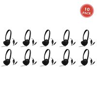 Avid AE-711VC Black On-Ear Headphones with Volume Control (10-Pack)