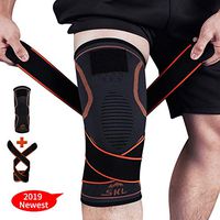 Knee Brace Compression Knee Sleeve with Adjustable Strap for Men and Women - Knee Support Braces for Meniscus Tear, Arthritis, Joint Pain Relief, ACL, MCL, Running, Basketball Sports - Single (Small)
