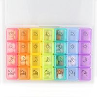 7 Day Pill Organizer, Weekly Pill Holder for Medicine and Vitamin, 7 Portable Pocket Daily Pill Boxes in a Big Pill case by Momo Promos