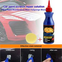 Auto Car Paint Maintenance Wax,Efaster Paint Protectant,Car Wax Spray,Car Paint Maintenance Wax,Car Scratch Repair Remover Care Grinding Polishing Liquid (1xCar Paint Maintenance Wax + 1xSponge Block)