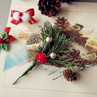 Riverbyland 5" Christmas Gift Wrapping Artificial Pine Branches 10 PCS