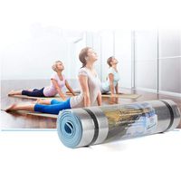 YunZyun Yoga Mat Aluminum Film Moisture-Proof Yoga Mat Workout Exercise Fitness Pilates Pad, Soft, Good Elasticity, Can Reduce The Pain Produced Between Body and The Ground (Blue)