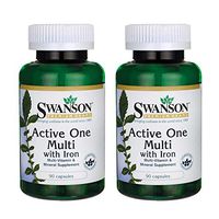 Swanson Active One Multivitamin with Iron 90 Capsules (2 Pack)