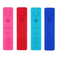Yosikr Wireless Remote Controller for Wii Wii U - 4 Packs Pink+Red+Deep Blue+Blue