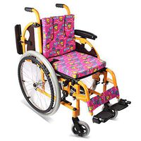 HSRG Lightweight Folding Manual Wheelchair,with Safety Comfortable Seat,Aluminum Alloy Folding Lightweight high-end Cerebral Palsy Children's Wheelchair