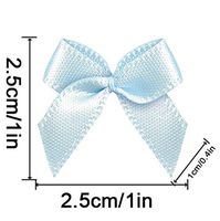 20 Color Pre-Tied Lightblue Satin Gift Bows (Pack of 50)