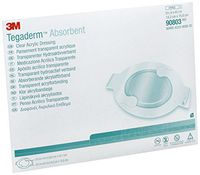 3M 90803 Tegaderm Absorbent Clear Acrylic Dressing, Large, Oval (Pack of 30)