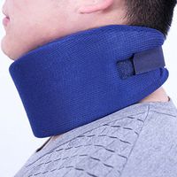 Neck Brace Foam Cervical Collar for Sore Neck Cervical Traction Neck Stiffness Support Neck Surgery Orthopedic Collar (Large, Navy Blue)