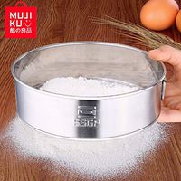 BIRD WORKS Steel Mesh Flour Sieve SUS304 Stainless Steel Kitchen Baking Cake Tools High Strength Material 60 Mesh Round 15.5cm by MUJI KU: Flour sieve 1