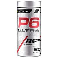 Cellucor P6 Ultra Testosterone Booster For Men, Build Strength & Cognitive Function, Boost Endurance & Energy Performance, Increase Virility Support, 60 Count