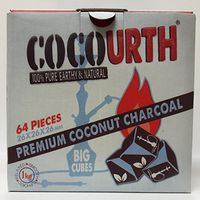 Hookah Natural Coconut Charcoal 64 Pieces Big Cubes Coco Urth 1 Kilo Shisha Coal
