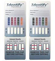 5 Pack Identify Diagnostics 10 Panel Drug Test Dip - Testing Instantly for 10 Different Drugs THC, COC, MOP, OXY, MDMA, AMP, BAR, BZO, MET, MTD ID-CP10-DIP (5)