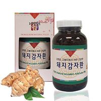 [Medicinal Korean Herb] 100% Natural Jerusalem Artichoke Pills in Amber Glass Bottle/Sunroot/돼지감자 환5 oz / 145 g (Jerusalem Artichoke)