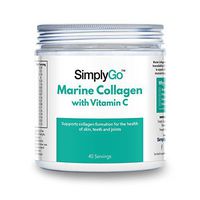 SimplyGo Marine Collagen | 40 Servings | 200g | High Strength Collagen Powder Supplement for Men or Women| Designed for Skin, Joints & Teeth | Just Add Powder to Water, Juice or Shakes