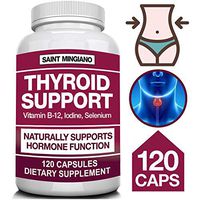 Thyroid Support Supplement with Iodine |120 Capsules, Helps Optimal Weight Loss & Cardiovascular Health, Boosts Energy & Metabolism | Mentally Sharp & Physically Strong | 14 Natural Vitamins