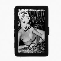 Perfection In Style Black Color Metal Cigarette Case D-189 1952 Frankfurter Queen Hebrew