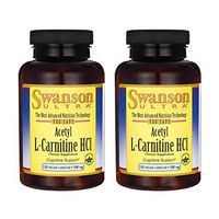Swanson Amino Acid Acetyl L-Carnitine Hcl 500 Milligrams 120 Veg Capsules (2 Pack)