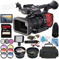 Panasonic AG-DVX200 4K Camcorder with Four Thirds Sensor and Integrated Zoom Lens + 256GB SDXC Card + 72mm 3 Piece Filter Kit + Rode VideoMic GO + 7" LCD Monitor + Deluxe Cleaning Kit Bundle