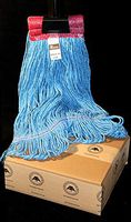 Easy Mop Head Refill, Commercial Mop Head Replacement, Loop-End Blue Cotton Poly, Universal Blue Loop-End Mop Head, Wet Industrial Blue Mop Head, Blue 1-Pack Made in USA