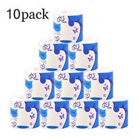 ALOVEWE 6/10/12 White Toilet Paper Toilet Roll Tissue, Thick Silky Smooth Paper Towels- Ultra-Soft Standard, Hollow Replacement Roll Paper for Bathroom
