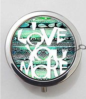 BlackKey I Love You More I Love You Most 3-Compartment Decorative Pocket Gift Box Case Organizer for Pill, Color 1 -808