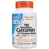 Doctor's Best Curcumin From Turmeric Root  with C3 Complex & BioPerine, Non-GMO, Gluten Free, Soy Free, Joint Support, 1000 mg, 120 Tablets