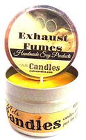 Exhaust Fumes (Great for Racers) 4 Ounce 100% Soy Candle Tin (Take It Any Where)