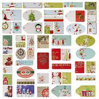 Kesoto 135 Count Christmas Self Adhesive Gift Tag Stickers Santa Snowmen Xmas Tree Deer Decorative Presents Labels Decals