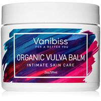 Organic Vulva Balm Cream, Vaginal Moisturizer, Menopause Support, Intimate Skin Care by Vanibiss - Relieves Dryness, Itching, Burning, Redness, Chafing, Odor, Irritation - Estrogen Free (2 Ounces)