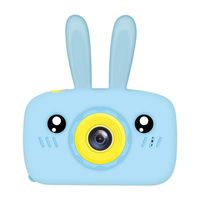 Eachbid 2 Inch Kids Camera Cute Rabbit Bear Child Portable Mini Full HD Digital Video Camera Smart Digital Camera for Child Birthday Gifts Blue Rabbit