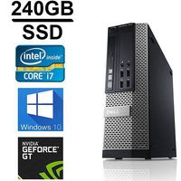 Dell Gaming Optiplex 990 Desktop Computer, Intel Core i7 3.4 upto 3.8GHz 2600 CPU, 16GB DDR3 Memory,New 240GB SSD + 1TB HDD, WiFi, Windows 10 Pro, Nvidia GT730 4GB (Renewed)