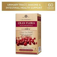 Solgar CRAN FLORA with Probiotics Plus Ester-C, 60 Vegetable Capsules - Supports Urinary Tract, Immune & Intestinal Health - Cranberry Powder for Digestion - Gluten Free, Non GMO - 30 Servings