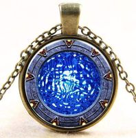 Atlantis Sea Wave Moonlight Time Glass Pendant Necklace (SZRUY-015)