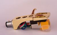 Gold plated Headshell, mount with cartridge and stylus, needle for Technics SL 1500, SL 1510, SL 1600, SL 1610, SL1650, SL 1700, SL 1710, SL 1800, SL 1810, SL 1900, SL 1950, SL 2000, - MADE IN ENGLAND