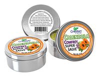 Creation Farm Calendula-Comfrey Super Salve - 3 Pack Large 4 oz Tins -Calendula Ointment - Caléndula Consuelda-Súper Salve