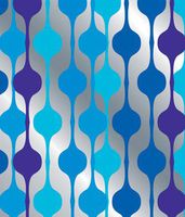 Waterfall Metallic Blue Drop Wrapping Paper 24 Inch X 15 Feet - Holiday Wrap