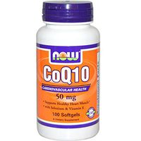 Now Foods, CoQ10, 50 mg, 100 Softgels
