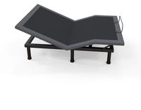 Milemont Adjustable Bed Base Frame Smart Electric Beds Foundation (Full, Gray)