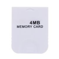 Whitelotous Practical Memory Card for Nintendo Wii Gamecube GC NGC Game White NEW (4MB)