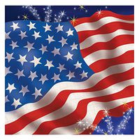 Creative Converting 18 Count Lunch Napkins, Flag Celebration