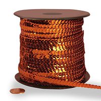 Orange Sequins 6 mm X 80 Yards