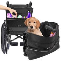 Pivit Wheelchair Bag | Wheel Chair Storage Tote Accessory for Carrying Loose Items and Accessories | Travel Messenger Backpack for Men, Women, Handicap, Elderly | Accessible Pouch and Pockets, Black