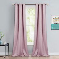 NICETOWN Room Darkening Drapes for Nursery - Light Blocking Curtain Panels for Bedroom Girl Room, Soft Fabric Window Treatment (Lavender Pink, 42 inches Width by 90 inches Length, 1 Pair)
