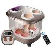 DAFREW Electric foot bath - foot massager - one button start, water temperature adjustable, herb box (Color : Have remote control)