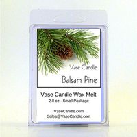 Vase Candle 2 Balsam Pine Melts | 2.8 oz Premium Highly Scented Soy Paraffin Wax Tarts | 50 Hours